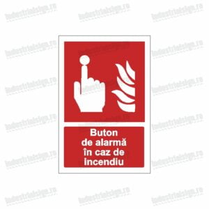 semn buton de alarma in caz de incendiu