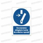 deconectarea obligatorie inainte de a efectua reparatii