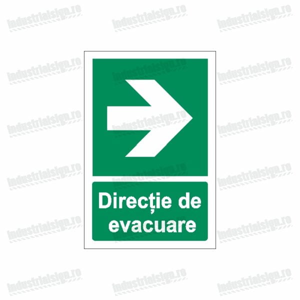 semn directie de evacuare dreapta