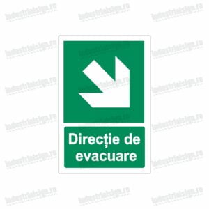 semn directie de evacuare jos dreapta