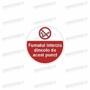 semn fumatul interzis dincolo de acest punct