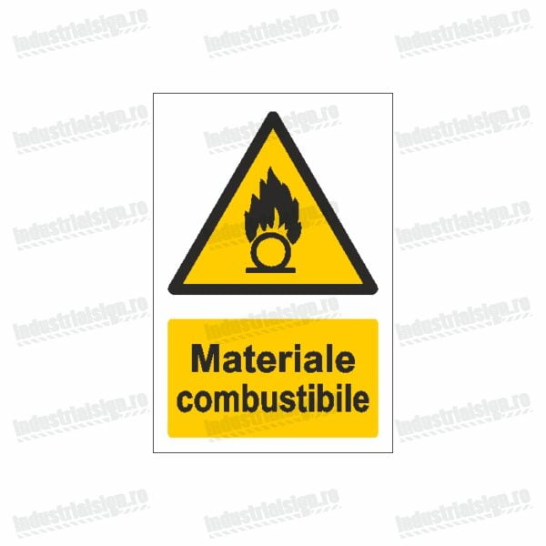 semn materiale combustibile