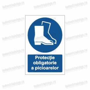 semn protectia obligatorie a picioarelor