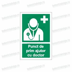 semn punct de prim ajutor cu doctor