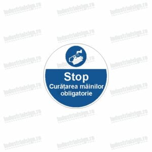 semn stop curatarea mainilor obligatorie