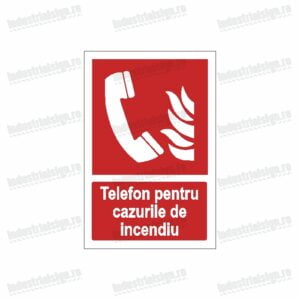 semn telefon pentru cazurile de incendiu