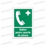 semn telefon pentru cazurile de salvare