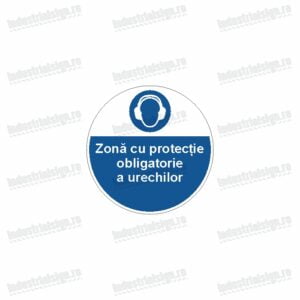 semn zona cu protectie obligatorie a urechilor